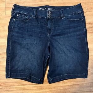 Torrid Women's Blue Bermuda Denim Shorts